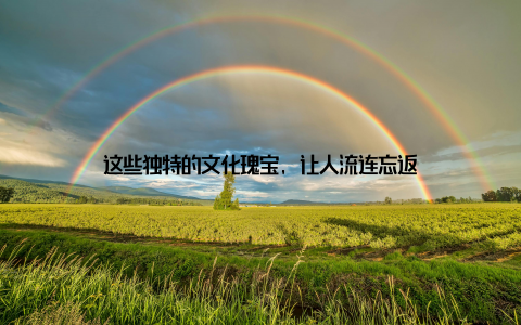 这些独特的文化瑰宝, 让人流连忘返