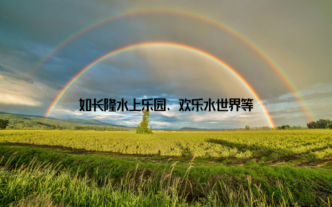 如长隆水上乐园、欢乐水世界等