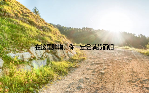 在这里购物, 你一定会满载而归