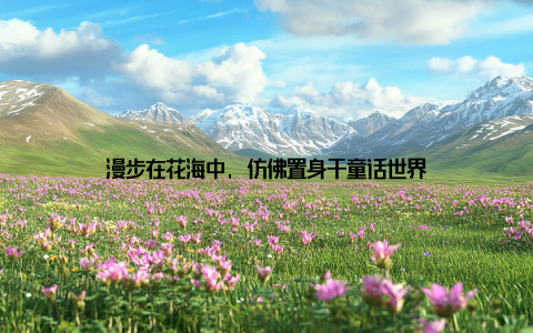 漫步在花海中, 仿佛置身于童话世界